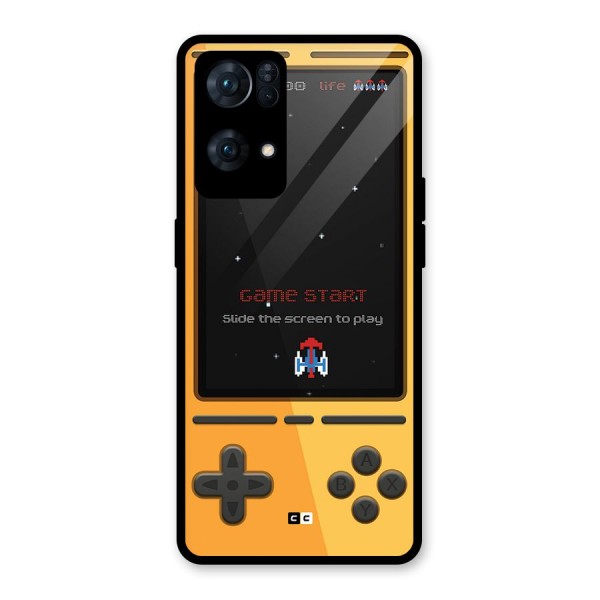 Retro Gamepad Glass Back Case for Oppo Reno7 Pro 5G