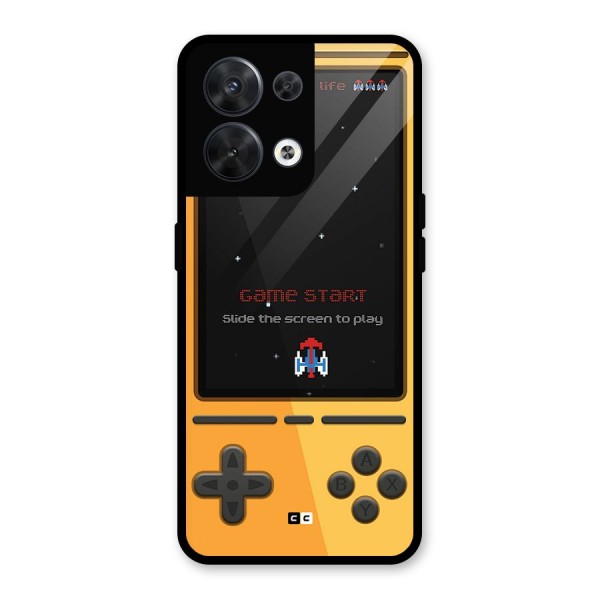 Retro Gamepad Glass Back Case for Oppo Reno8 5G