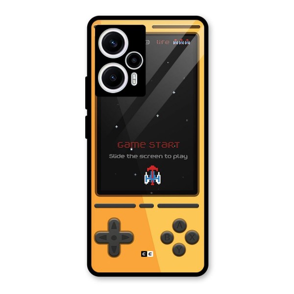 Retro Gamepad Glass Back Case for Poco F5