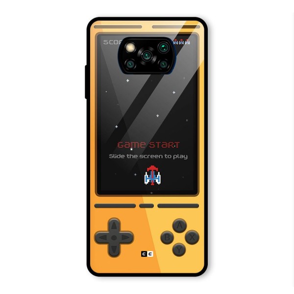 Retro Gamepad Glass Back Case for Poco X3 Pro