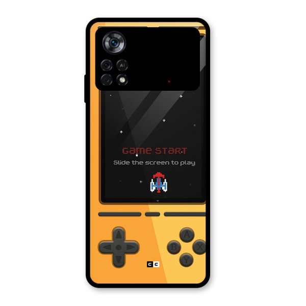 Retro Gamepad Glass Back Case for Poco X4 Pro 5G