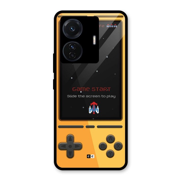 Retro Gamepad Glass Back Case for Vivo T1 Pro