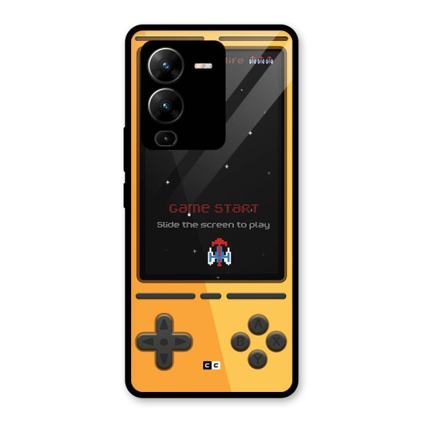 Retro Gamepad Glass Back Case for Vivo V25 Pro