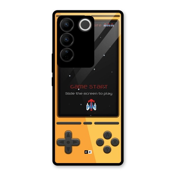 Retro Gamepad Glass Back Case for Vivo V27 Pro