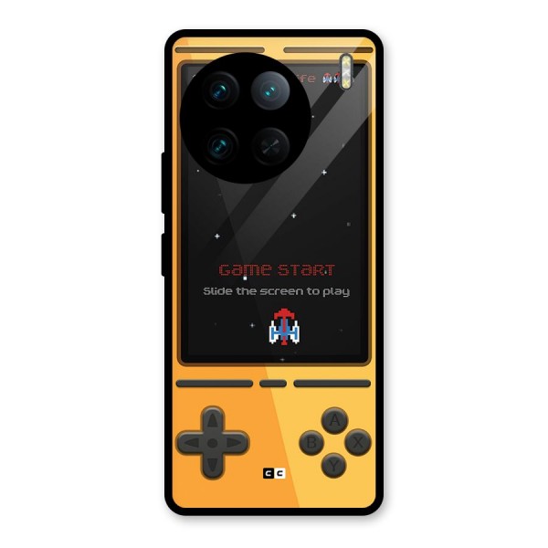 Retro Gamepad Glass Back Case for Vivo X90 Pro