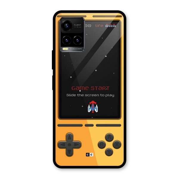 Retro Gamepad Glass Back Case for Vivo Y21A