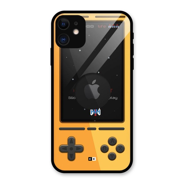 Retro Gamepad Glass Back Case for iPhone 11 Logo Cut