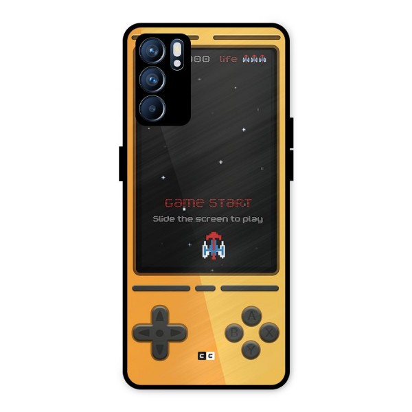 Retro Gamepad Metal Back Case for Oppo Reno6 5G