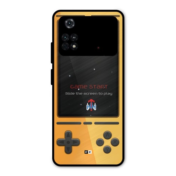 Retro Gamepad Metal Back Case for Poco M4 Pro 4G