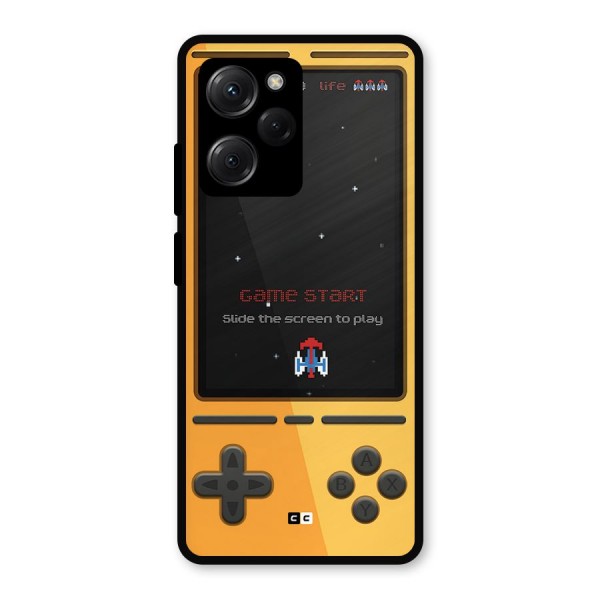 Retro Gamepad Metal Back Case for Poco X5 Pro