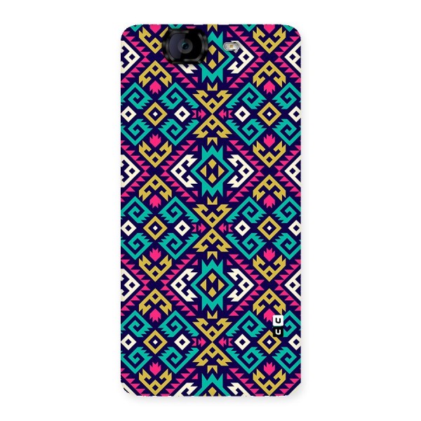 Retro Geometric Pattern Back Case for Canvas Knight A350