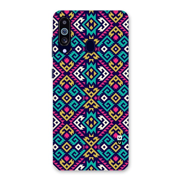 Retro Geometric Pattern Back Case for Galaxy A60