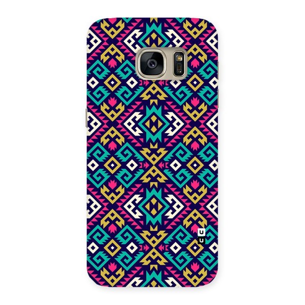 Retro Geometric Pattern Back Case for Galaxy S7