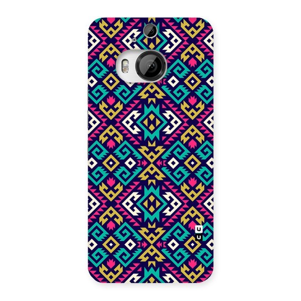 Retro Geometric Pattern Back Case for HTC One M9 Plus