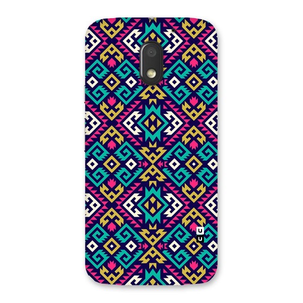 Retro Geometric Pattern Back Case for Moto E3 Power