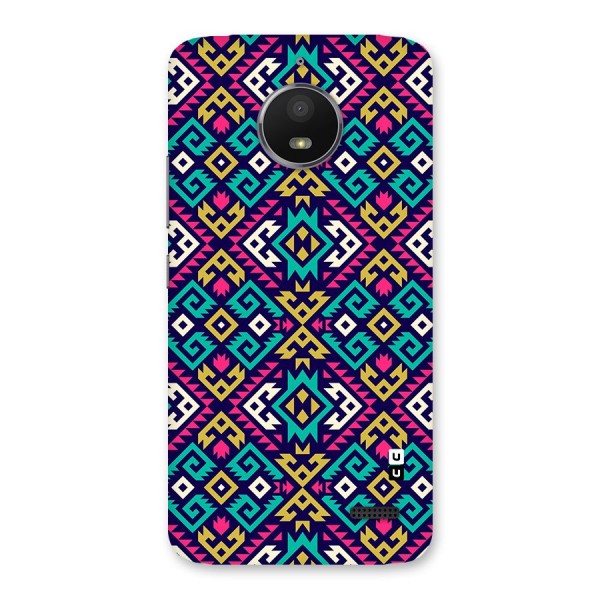 Retro Geometric Pattern Back Case for Moto E4