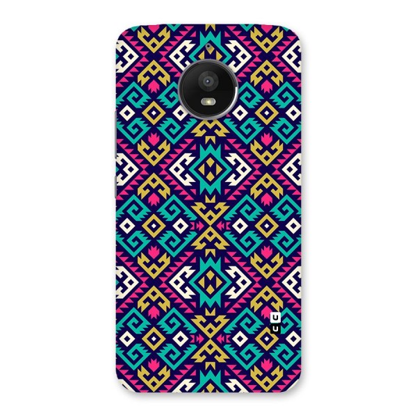 Retro Geometric Pattern Back Case for Moto E4 Plus