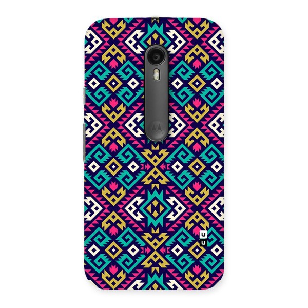 Retro Geometric Pattern Back Case for Moto G3