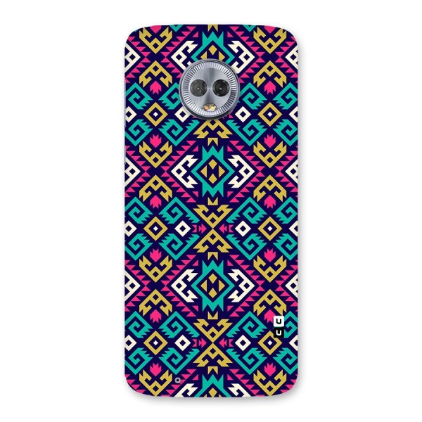 Retro Geometric Pattern Back Case for Moto G6