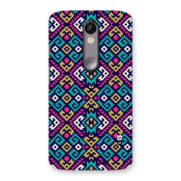 Retro Geometric Pattern Back Case for Moto X Force