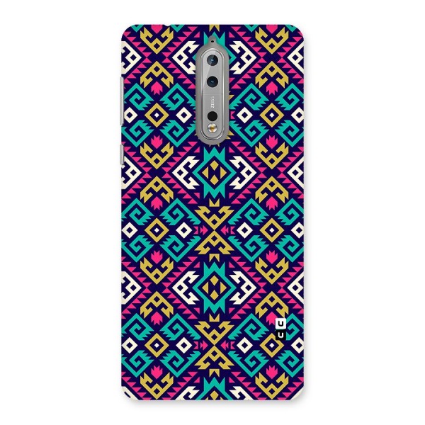 Retro Geometric Pattern Back Case for Nokia 8