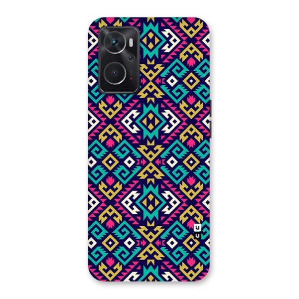 Retro Geometric Pattern Back Case for Oppo K10 4G