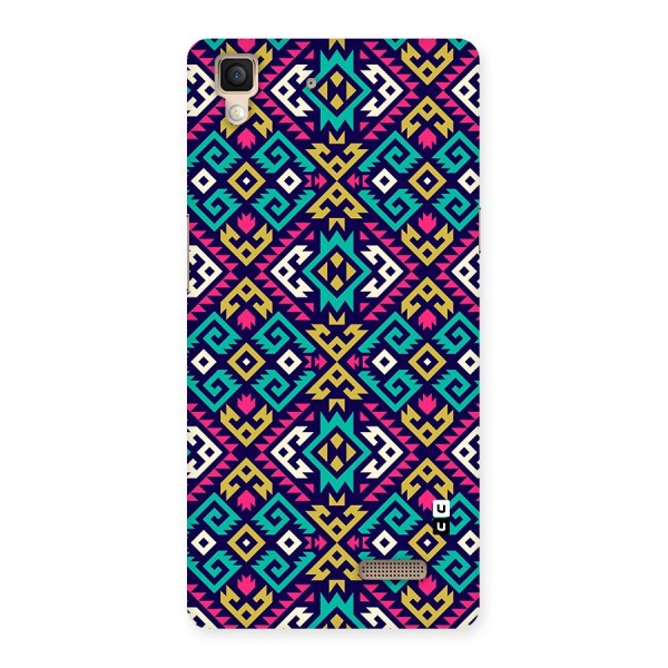 Retro Geometric Pattern Back Case for Oppo R7