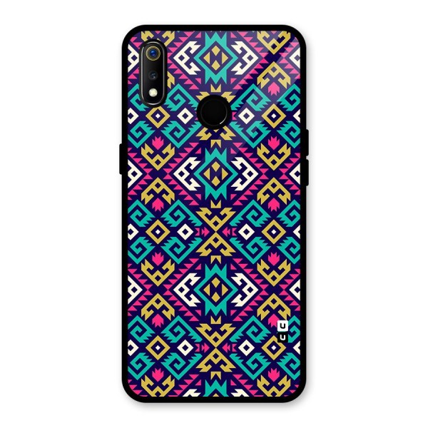 Retro Geometric Pattern Back Case for Realme 3