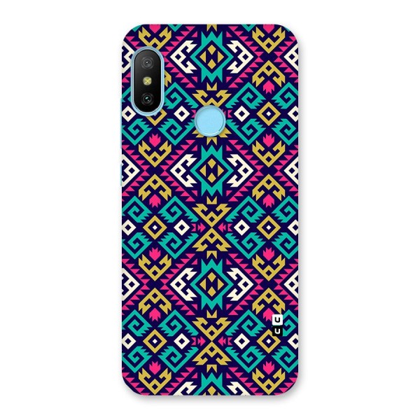 Retro Geometric Pattern Back Case for Redmi 6 Pro