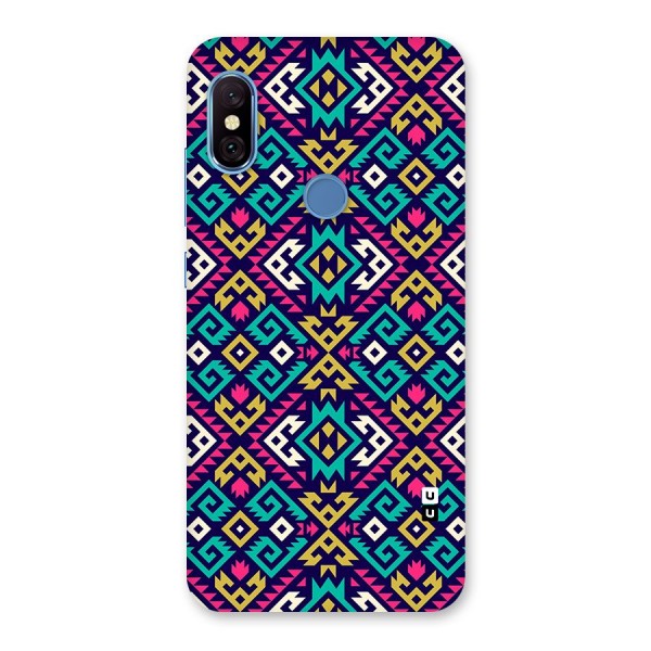 Retro Geometric Pattern Back Case for Redmi Note 6 Pro