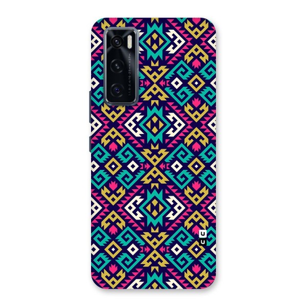 Retro Geometric Pattern Back Case for Vivo V20 SE