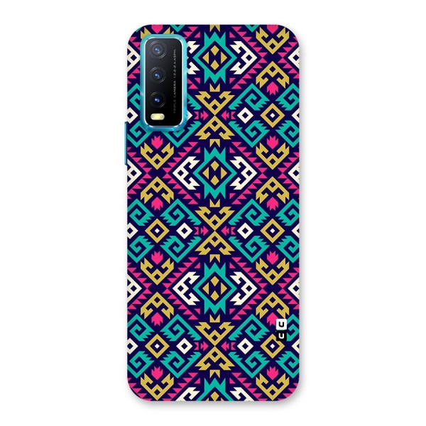 Retro Geometric Pattern Back Case for Vivo Y12s