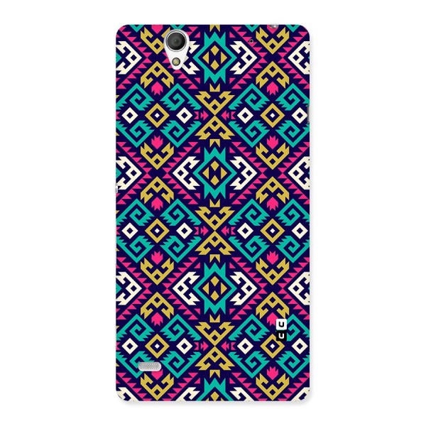 Retro Geometric Pattern Back Case for Xperia C4