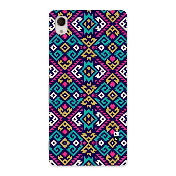 Retro Geometric Pattern Back Case for Xperia M4