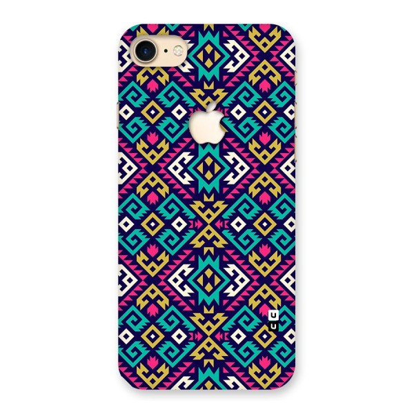 Retro Geometric Pattern Back Case for iPhone 7 Apple Cut