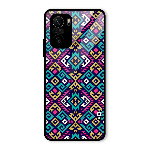 Retro Geometric Pattern Glass Back Case for Mi 11x