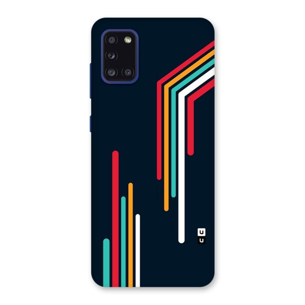 Retro Lines Minimal Stripes Back Case for Galaxy A31