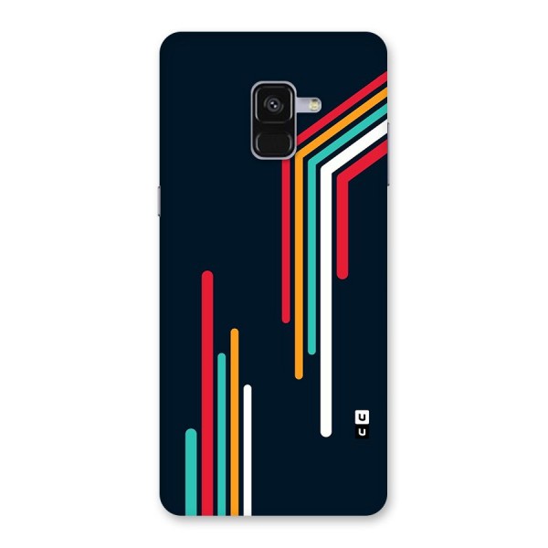 Retro Lines Minimal Stripes Back Case for Galaxy A8 Plus