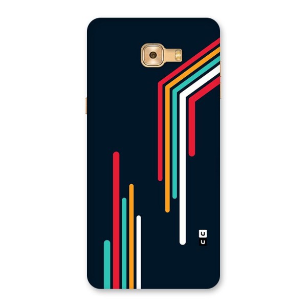 Retro Lines Minimal Stripes Back Case for Galaxy C9 Pro