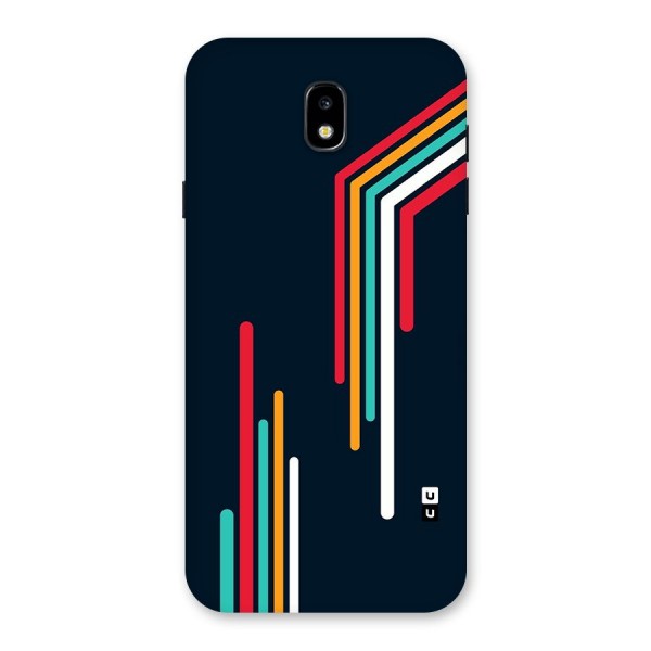 Retro Lines Minimal Stripes Back Case for Galaxy J7 Pro