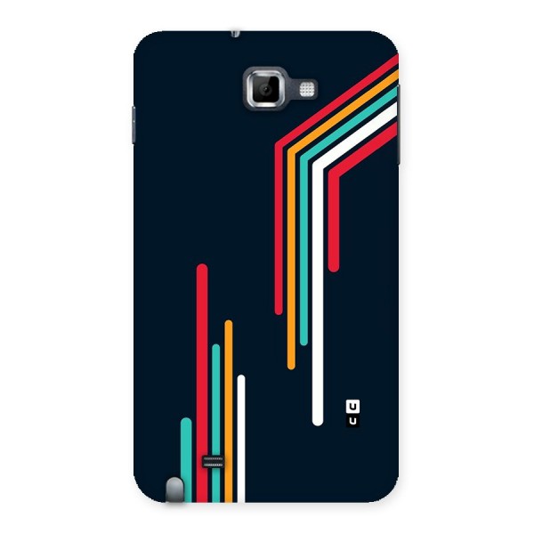 Retro Lines Minimal Stripes Back Case for Galaxy Note