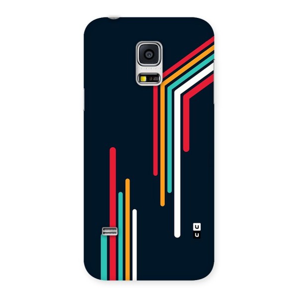 Retro Lines Minimal Stripes Back Case for Galaxy S5 Mini