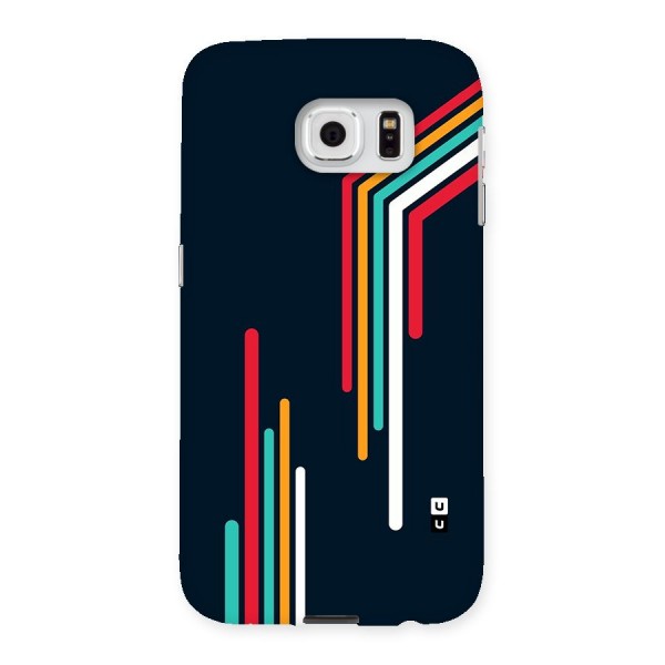 Retro Lines Minimal Stripes Back Case for Galaxy S6