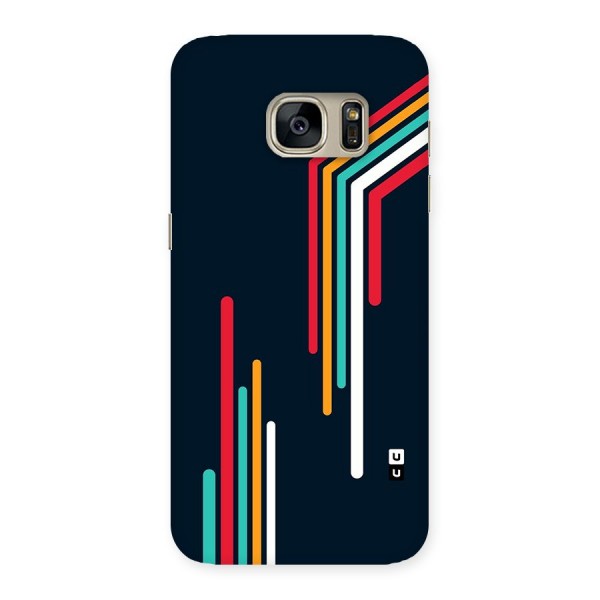 Retro Lines Minimal Stripes Back Case for Galaxy S7