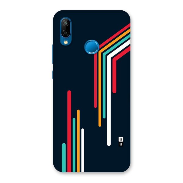 Retro Lines Minimal Stripes Back Case for Huawei P20 Lite