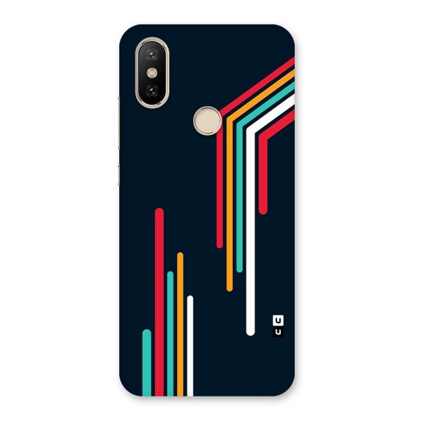 Retro Lines Minimal Stripes Back Case for Mi A2