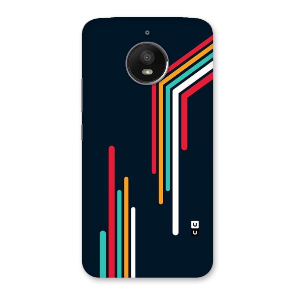 Retro Lines Minimal Stripes Back Case for Moto E4 Plus