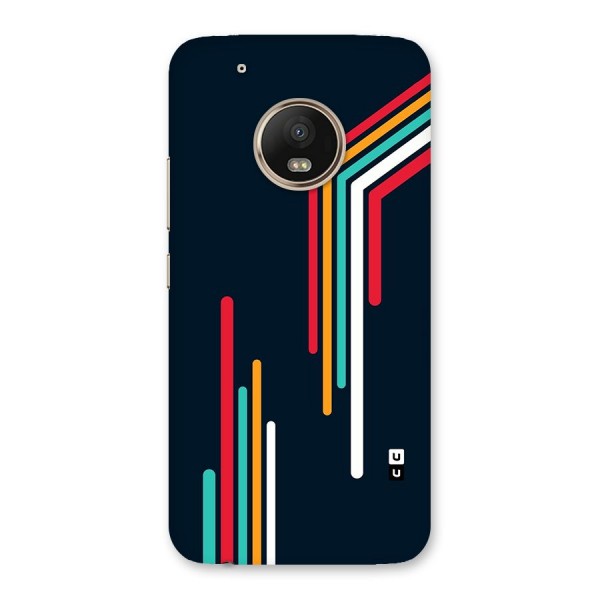 Retro Lines Minimal Stripes Back Case for Moto G5 Plus