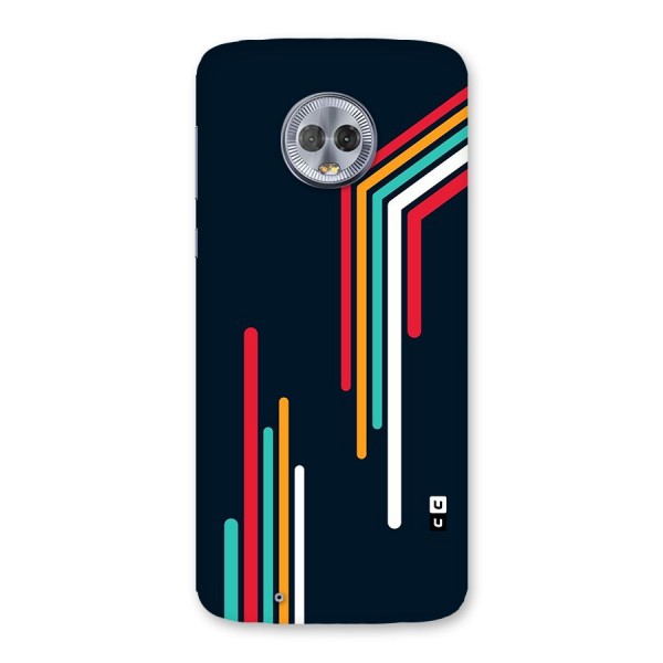 Retro Lines Minimal Stripes Back Case for Moto G6