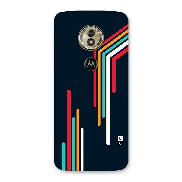 Retro Lines Minimal Stripes Back Case for Moto G6 Play